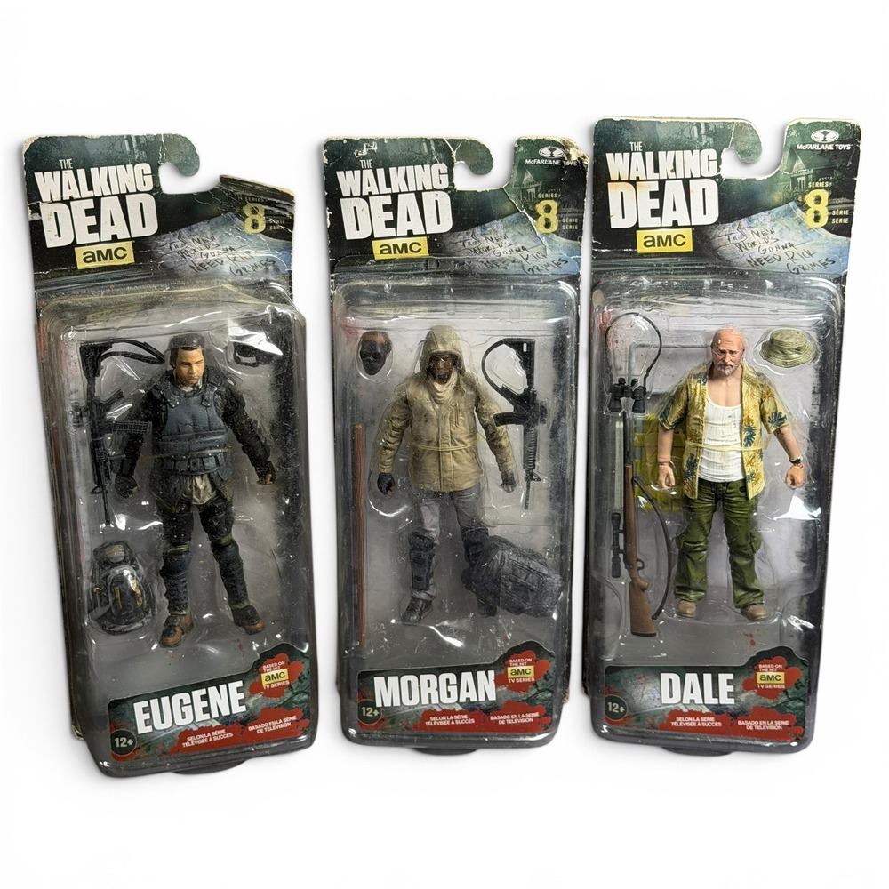 McFarlane The Walking Dead Series 8 Eugene Morgan Dale Action Figure Lot of 3